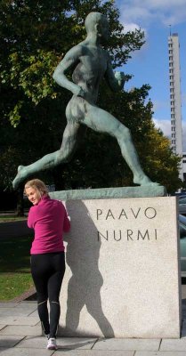 Stretching at the 1952 Helsinki Olympic Site