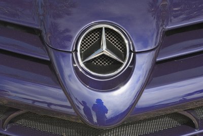 Purple Mercedes Grille
