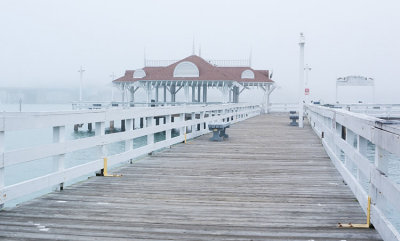 Bridge St Pier in Fog