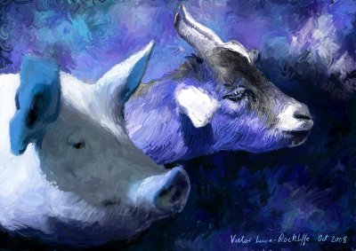 Princes Drawing School - Goat & Pig