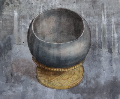 3 -  Scanned pencil + Living Oils + texture 1