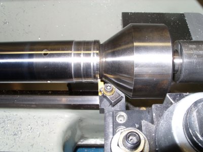 Fork tube mod done on the lathe at Traxxion