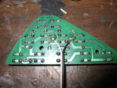 Wires replaced with thinner computer ribbon cable wires