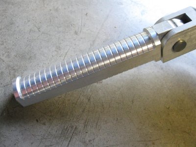 Nicely machined peg from T6061 aluminum