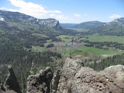Looking down from Wolf Creek Pass