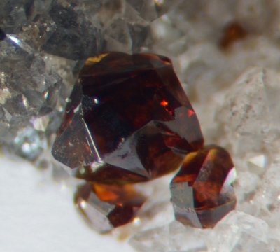 Gemmy sphalerite crystals on quartz, Admiralty Flats, Nentsberry Haggs, Alston Moor.