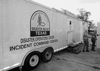 WE STOPPED AT THE NORTH AMERICAN MISSION BOARD NATIONAL DISASTER RESPONSE TEAM  HEADQUARTERS, IN VIDOR, TEXAS
