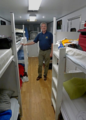 I NEVER GAINED ENTRY INTO THE LADIES' BUNK TRAILER, BUT THIS PHOTO FROM A PREVIOUS TRIP SHOWS THE LAYOUT INSIDE