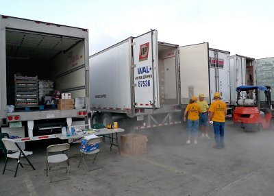 SOME OF THE TRAILERS USED TO STORE FOOD