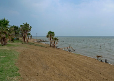 MANY TONS OF DIRT HAD TO BE HAULED IN TO REPLACE SOIL THAT HAD BEEN WASHED AWAY BY THE HURRICANE SURGE