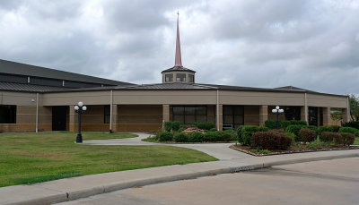 THE FIRST BAPTIST CHURCH OF BAYTOWN, THE HEADQUARTERS FOR THE BAYTOWN RECOVERY EFFORT