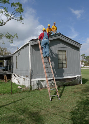 BEGINNING THE TEMPORARY ROOF REPAIRS