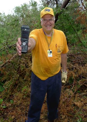 THE CHAGRINED OWNER IS FINALLY REUNITED WITH HIS CELL PHONE!