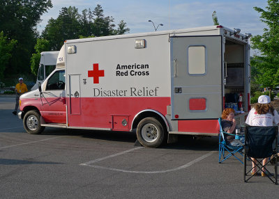 THE NCBM DISASTER RELIEF TEAMS WORK HAND-IN-HAND WITH THE AMERICAN RED CROSS AT MOST DISASTER SITES