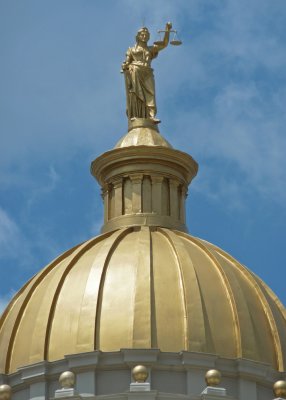 CLOSE-UP OF THE HENDERSON COUNTY COURTHOUSE  DOME