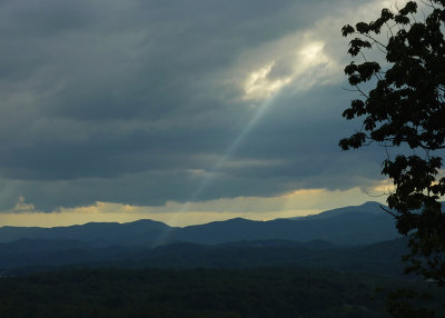 SHAFT OF SUNLIGHT IN THE BLUE RIDGE MOUNTAINS  -  ISO 80