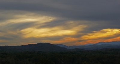 SWIRLING SKIES AT SUNSET  -  ISO 80