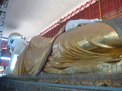 with a huge buddha