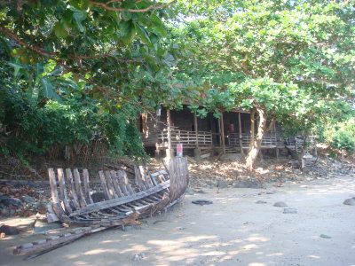random hut on island