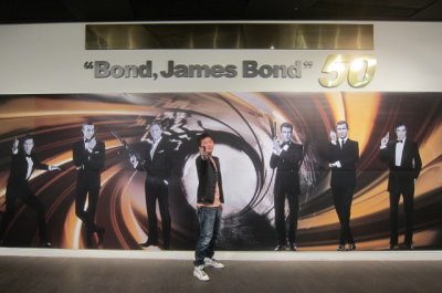 at the James Bond exhibit