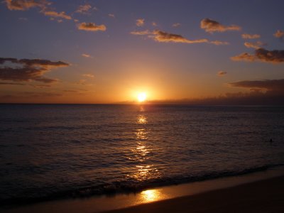 Sunset on Makaha beach