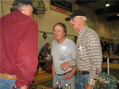 (60)   Dennis Cullen (L), Bob Kipp (C) and Earl Wilms (R) solving some of the world's problems!