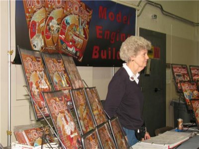(63)   Toni Rehmus staffing the Model Engine Builder magazine exhibit