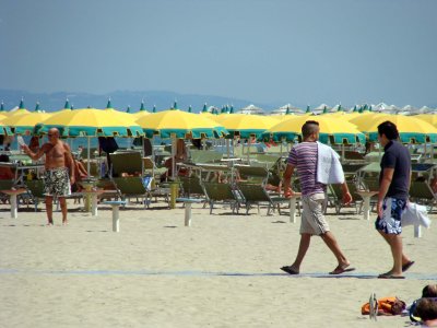 la spiaggia a Rimini
