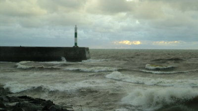 Stormy weather in the Irish Channel