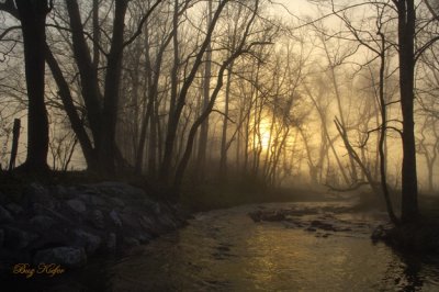 Sunrise Over Foggy Abrams Creek