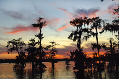 Sunset over Lake Martin Louisiana