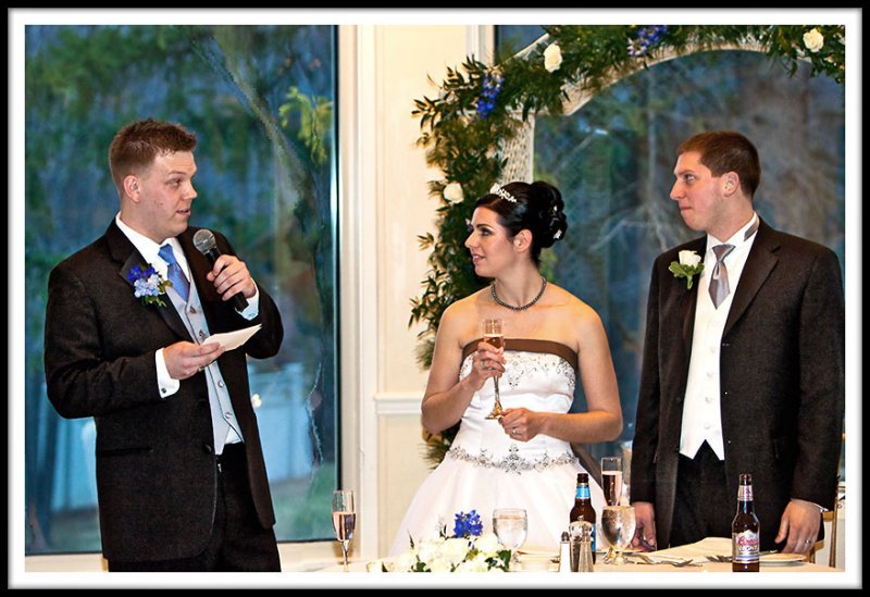Content Aware Toasting the Bride and Groom