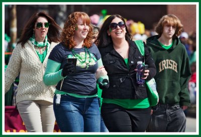 Gals March in the St Pats Parade