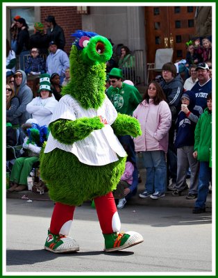 The Philly Phanatic Marching Down Wyoming Avenue