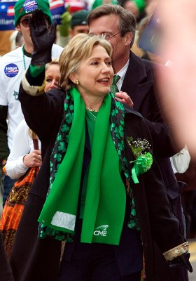Hillary at the St. Patricks Day Parade