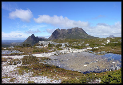 Cradle Mountain and Barn Bluff from Cradle Plateau