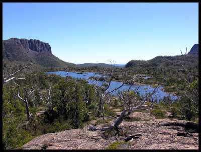 Walled Mountain and Lake Elysia from Labyrinth Lookout