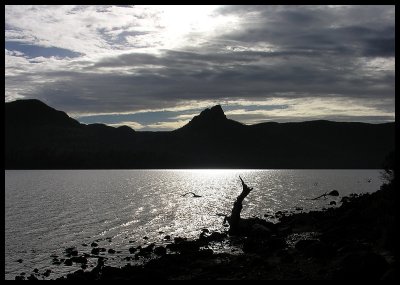 Mount Ida from the shore of Lake St Clair