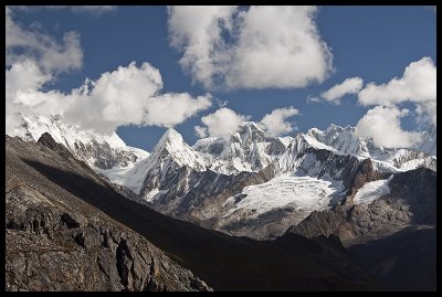Dragon Peak (5803m) and surrounding mountains