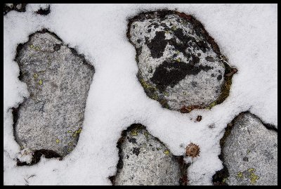 Snow and rocks