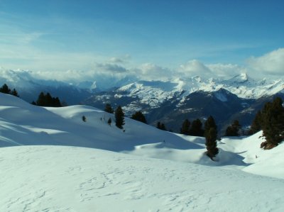 Le Mont Blanc est quelque part par l sous le coton...