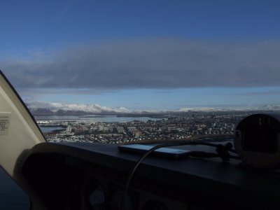 Approaching Reykjavic
