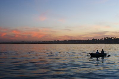 Nile, at sunset