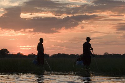 sunset, Okavango Delta