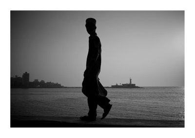 Muslim boy, near Haji Ali, at sunset, Mumbai