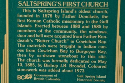 History of the Island's first church