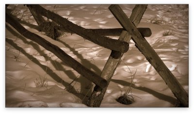 Fence And Snow