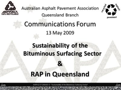AAPA Q Communications  Forum - May 2009