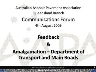 AAPA Q Communications Forum - August 2009