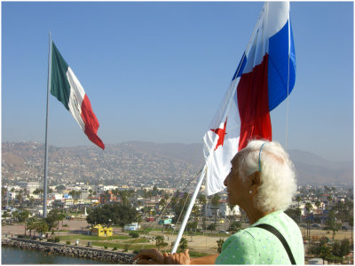 Ensenada Hillside, Mexican Flag